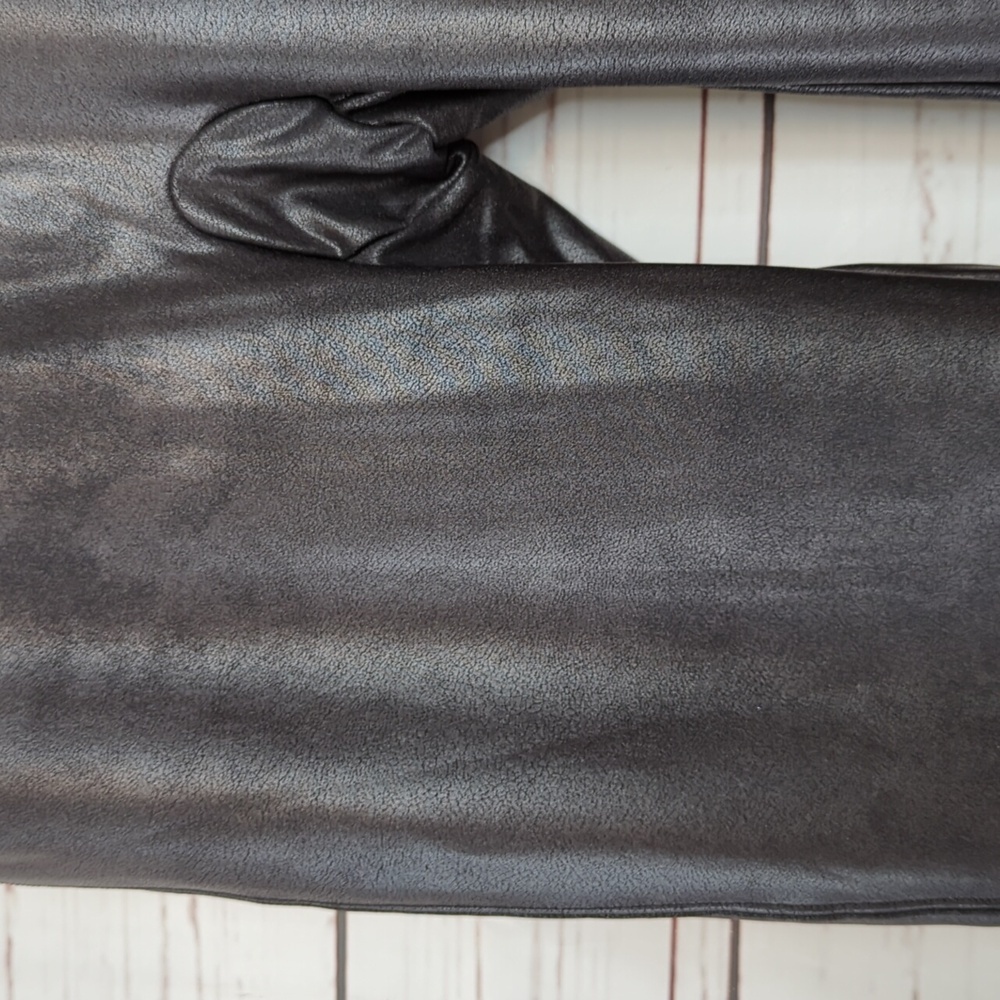 Spanx Women's Faux Leather Black High Rise Compression Slimming Leggings Size XL - Picture 7 of 16
